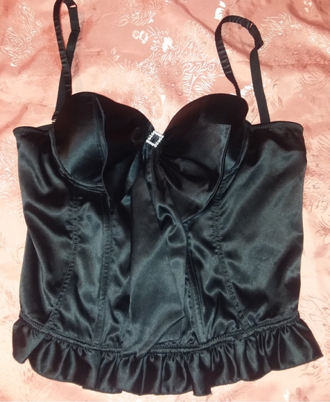 Tops - Black silky corset sz.S-M